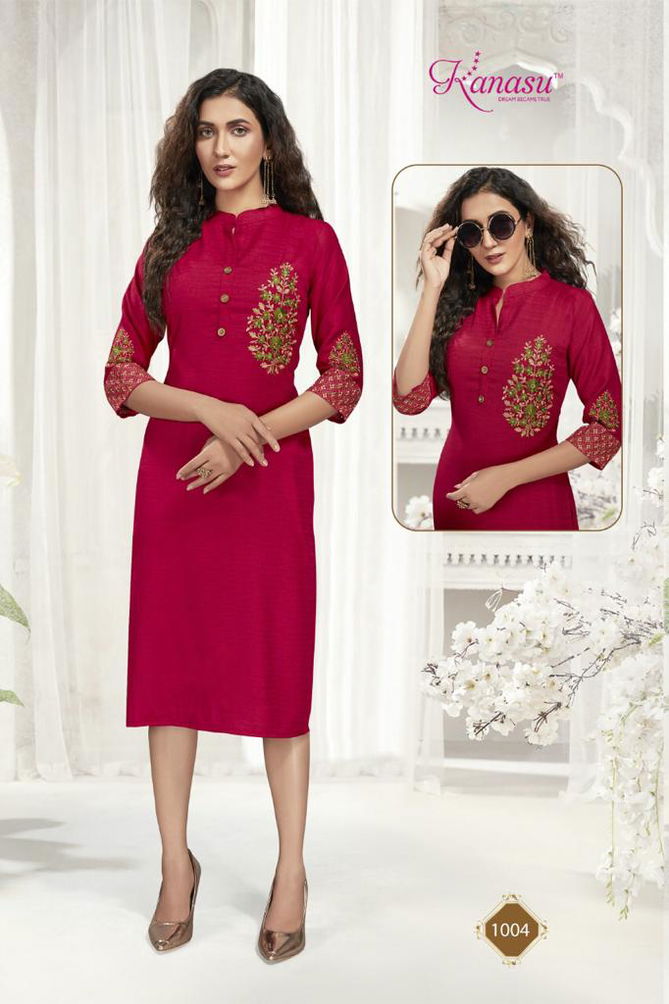 Kanasu Roohi 2 Rayon Fancy Wear Designer Latest Kurti Collection